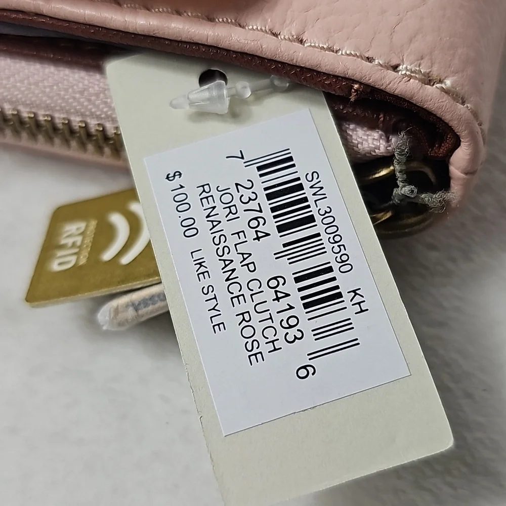 Fossil Jori Rennaisance Rose Flap Clutch RFID Wallet - Picture 7 of 7